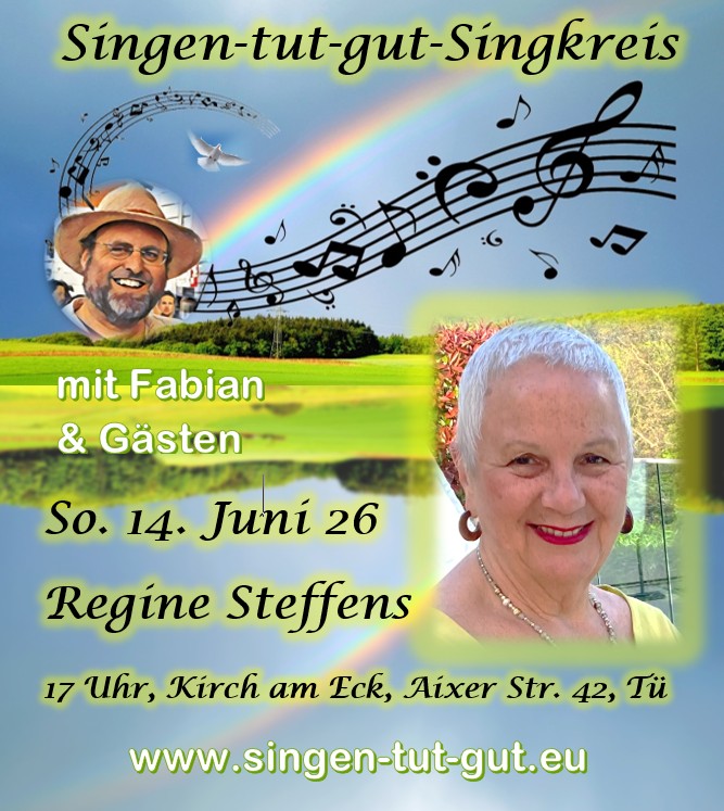 14. Juni: Singen-tut-gut-Singkreis mit Gast: Regine Steffens
